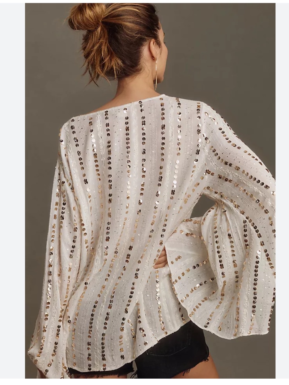 Anthropologie Let Me Be Embellished Top - Picture 3 of 11